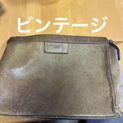 COMMODONE HOMME ブラウンレザー クラッチバッグ