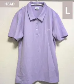 【美品】HEAD レディース ゴルフシャツ L パープル　半袖
