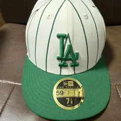 New Era 59FIFTY ホワイトグリーンキャップ 7 1/8