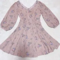 激カワ♡dazzlin 小花柄ワンピース ピンク ベージュ 平成ギャル