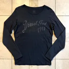 Diesel ディーゼル ロングスリーブTシャツ 背面立体プリント ブラック