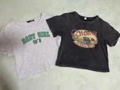 SHEIN クロップドTシャツ ショート丈 2枚セットのサムネイル