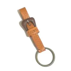 本革レザー◆Luxoキーホルダーブラウン