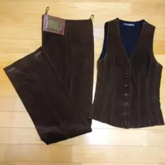 コーデュロイベストパンツセット茶色ブラウンDOLCE&GABBANA