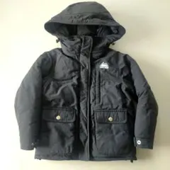 美品★120cm FIRST DOWN チャコールグレーフード付き中綿ジャケット