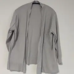 無印良品UVカット強撚ショート七分袖カーディガングレー XL 23年モデル