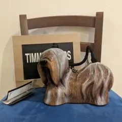 タグ箱付き　timmy woods　ラサアプソ　犬型　バッグ