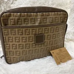 【美品】FENDI ショルダーバッグ ズッカ柄 FF フェンディ レザーのサムネイル