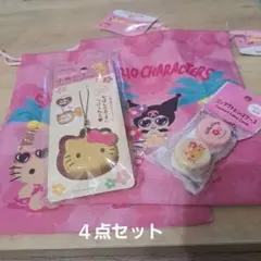 ダイソー　サンリオキャラクターズ 巾着袋 ピンク2枚セットのサムネイル