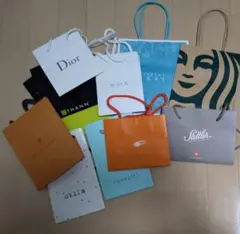 ショップ袋セット（RMK, Dior, Starbucks他）