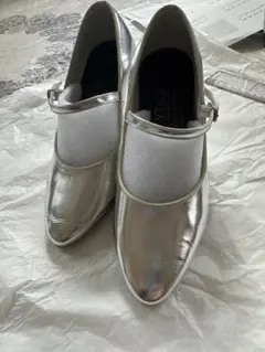 社交ダンスシューズ21.5シルバー