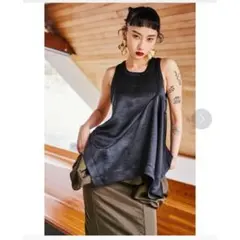OMMO】ASYMME TUCK KT TOP タンクトップ BLACK - メルカリ