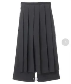レリタージュ マルティニーク　スラブオーガンジー2IN1パンツ　ブラック