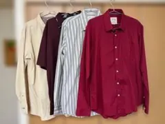 【格安】メンズシャツ4枚セット サイズ：L、LL
