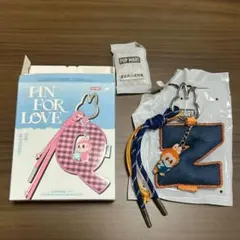 ラブブ　PIN FOR LOVE イニシャル　アルファベット　キーリング　Z