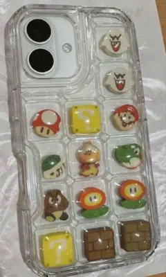 スピンズ　iPhone16 ぽこぽこスマホケース 透明