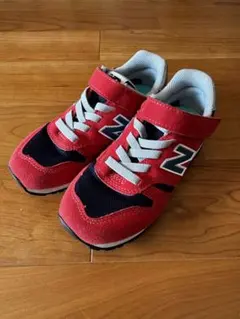 New Balance YV373 キッズスニーカー レッド/ネイビー　18.5