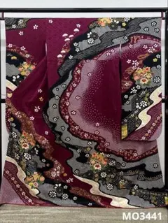 振袖 金駒 金彩 刺繍 絞り 紋意匠 身丈163cm MO3341 - メルカリ
