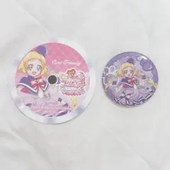 わんだふるぷりきゅあ タワーレコードカフェ コースター缶バッジ キュアフレンディ