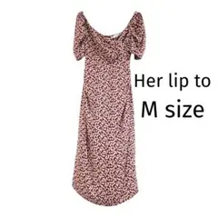 【美品】Cherry Pattern Cache Coeur OnePiece