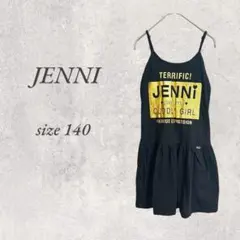 JENNIジェニィ/キャミワンピース140/黒/派手/4チュニック/ロゴプリントのサムネイル
