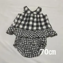 【美品】ベビーギャップ　チェック柄　セットアップ　70㎝