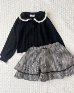 メゾピアノ　ニット120cm キュロット110cmセット