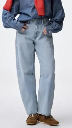 バレルレッグジーンズ　標準丈　Ｌサイズ