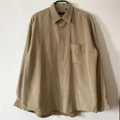 90's エジプト製 VAN HEUSEN フェイクスエード シャツ ベージュ