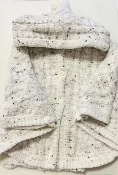 piqué フード付きポンチョ XXS ホワイト