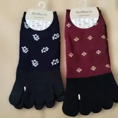 【新品未使用】５本ソックス ２足