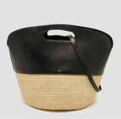 CELINE セリーヌ ラフィア×レザー 2way バケットバッグ カゴバッグのサムネイル