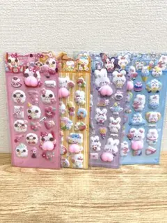 かわいいキャラクターシールセット 4枚