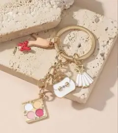 キーホルダー ミニチュアチャーム バッグ ドレス コスメ キーリング チャーム