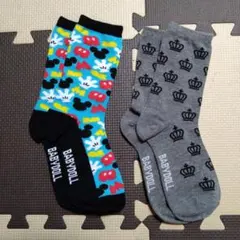 BABYDOLL ミッキー柄 キッズ靴下 2足セット