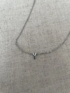 美品　楽天ジュエルボックス　シルバー Y字型ペンダント ネックレス