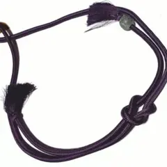 着物用　濃いめの紫　紫色　パープル　帯締め　帯留め　蜻蛉玉　樹脂玉　紐　房