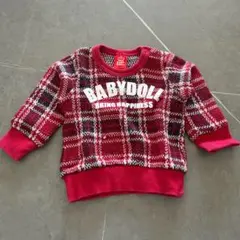 BABY DOLL 【80】チェック柄ニット