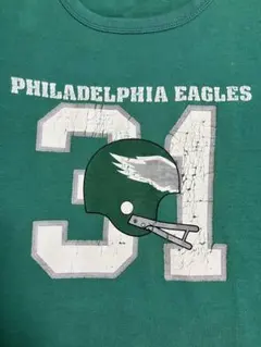 80s Champion Eagles トリコ前期 フットボールTシャツ XL