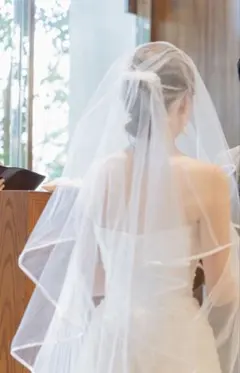 ホワイトチュールウェディングベール