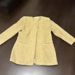 【昭和レトロ】TISANE ベージュ ノーカラージャケット