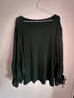 RagOut ダークグリーン オフショルダーシャツ