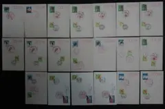 20枚 使用済 ハガキ ご当地スタンプ 60'S 昭和レトロ 風景印入 国体