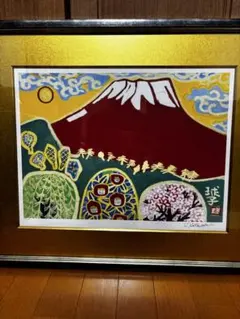 片岡球子作 富貴の牡丹 リトグラフ 1/200 1992年 - メルカリ