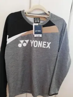 YONEX 長袖ウェア Sサイズ グレー/ブラック/ベージュ