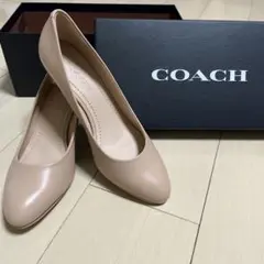 COACH ベージュ ハイヒール パンプス 24.5㎝