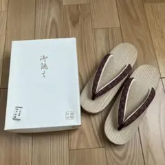 木製 下駄 日本製　江戸小紋　杉田謹製　Lサイズ