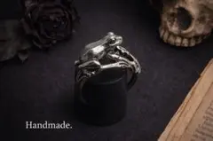 ハンドメイド カエルリング シルバー
