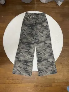 迷彩 ワイドパンツ