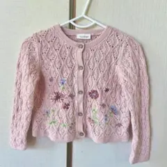 next ピンク 花柄刺繍 カーディガン 12ヶ月-18ヶ月